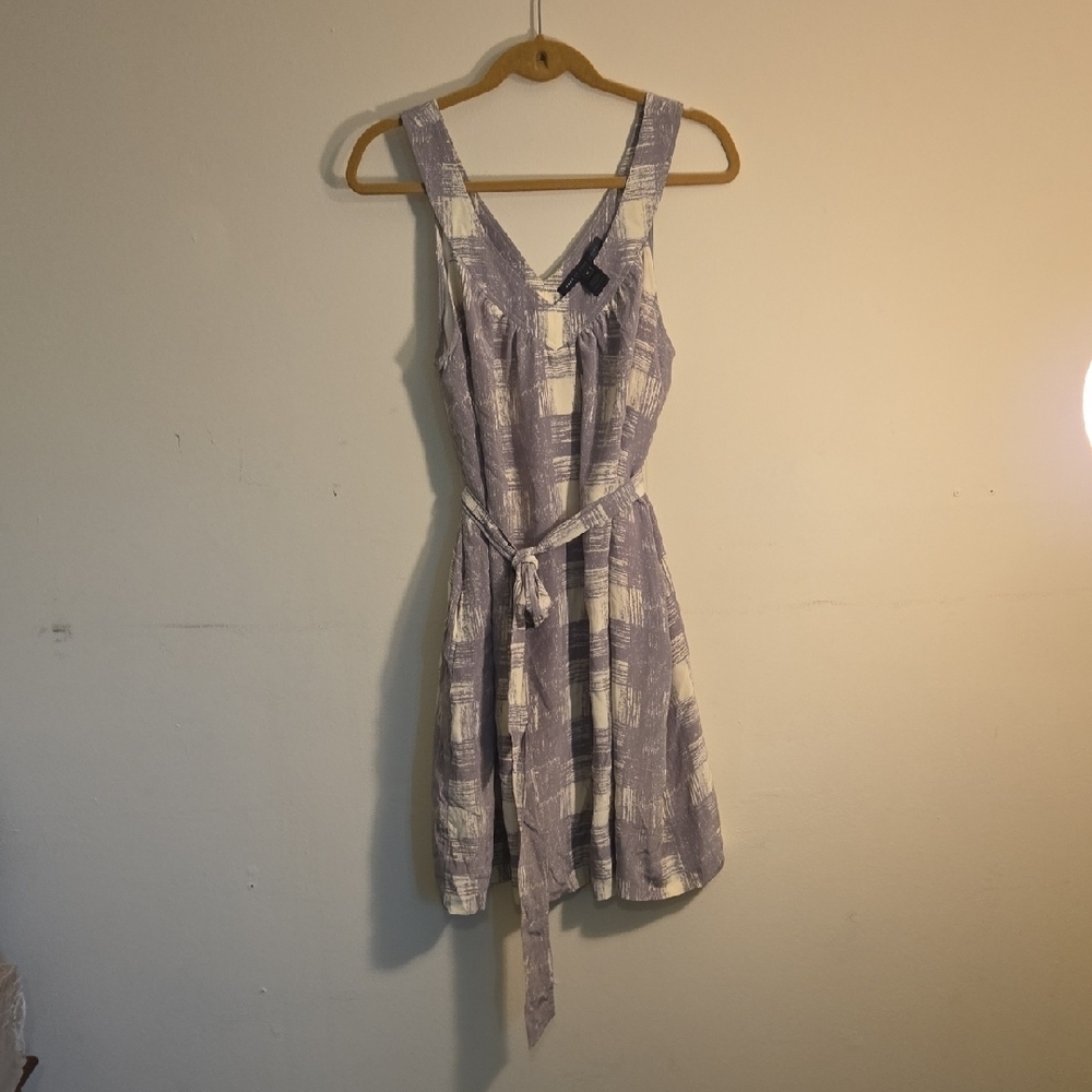 Marc By Marc Jacobs Lavender/Gray Checkered Mini Dress